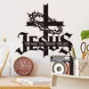 Pegatinas de Pared English de Corona de Espinas y Cruz Transfronteriza para Sala de Estar, Pasillo, Decoración de Pared de Entrada, Autoadhesivas de Alta Gama