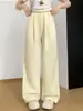 Pantalones Yamamoto de Nube Dopamina para Mujer Primavera y Verano, Pantalones Anchos de Aire Texturizados con Efecto Caída, Pantalones Rectos Casuales de Largo Completo