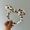 Diadema Antideslizante con Lazo de Puntos para Mujer, Accesorio para el Cabello de Lujo de Alta Gama Versátil y de Moda con Dientes de Peine