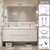 Combinación de Gabinete Inteligente para Baño Estilo Crema Lujo Ligero Moderno Simple Baño Cerámica Lavabo Integrado Lavabo Lavabo