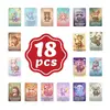 Compra Directa Transfronteriza de 18 Lindas Tarjetas de Animales Guerreros con Citas Inspiradoras sobre Coraje, Confianza, Resiliencia y Energía Positiva