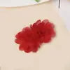 Pinzas para el pelo de flor de gasa para niños transfronterizas, Lindas pinzas de tela multicolor tridimensionales para flequillo de bebé, Pasadores para el pelo de niña para vacaciones