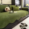 Almofada de sofá de chenille, adequada para todas as estações, almofada de assento simples para sala de estar, novo modelo 2026, luxo leve, capa de sofá fixa e antiderrapante