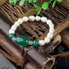 Pulsera Grande de Perlas con Hilo Fino Ágata Cuentas Cilíndricas Venta al por Mayor de Agua Dulce Cadena de Suministro en Vivo Manualidades para Cuentas