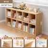 Estantería de Piso Estilo Tronco Gabinete de Pared Integrado Gabinete de Almacenamiento Gabinete de Almacenamiento para Sala de Estar Gabinete Prellis de Estilo Japonés Doméstico Madera Maciza