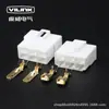 7021-6.3 conector rápido para piezas de automóvil conector motocicleta eléctrico 1P2P3P4P6P8P12P Blanco imitación terminal 250