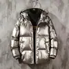 Chaqueta acolchada de algodón pluma para hombre 2023 nueva chaqueta acolchada de algodón marca de moda chaqueta pan chaqueta acolchada de algodón moda guapo brillante abrigo de invierno moda