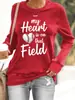 Estação Independente de Comércio Exterior Loja Auto-construída shopify Amazon Transfronteiriça Camiseta Feminina de Manga Longa Estampada Lucky Rugby