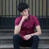 Camisa Masculina Branca de Manga Curta Slim-fit de Verão Sem Ferro Formalidades de Negócios Ferramenta Profissional Camisa Casual de Cor Sólida Polegada