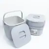 Bote de Basura de Escritorio para el Hogar con Drenaje, Cesto de Almacenamiento para Desechos, Cesto para Desechos Doméstico con Tapa