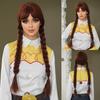 Peruca de Trança Halloween Peruca Completa Brinquedo Toy Story 2 Vestido Cuisi Fantasia Menina de Show de Quadrinhos Peruca Cosplay