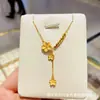 Nueva Tienda Dorada de Moda Mismo Estilo Popular en Xiaohongshu Collar con Borla de Flor Romántica Flor de Cerezo Cuentas de Disco Regalo para Novia