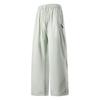 072569 Novo 2025 Tendência Casal Outdoor Gelo Seda Calça Longa Masculina e Feminina Estilo Hong Kong Reta Comprimento Total Perna Larga Ultra-Fina Calças