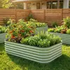 Frete grátis caixa de flores de liga de alumínio para cultivar vegetais, vaso de flores de jardim, canteiro de vegetais de liga de alumínio para jardim externo