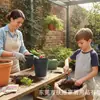 Macetas de Plástico Rayadas Horizontalmente Engrosadas en Varios Colores y Tamaños, Ligeras y Duraderas, Adecuadas para Plantas y Flores Artificiales, Macetas Decorativas Versátiles