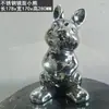 Acero Inoxidable Acabado Espejo Escultura de Gato Adorno Paisajismo de Jardín Comunidad Oficina de Ventas al Aire Libre Arte Decorativo de Lujo Ligero