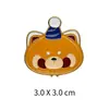 Bottons Fofos de Zoológico, Leão, Tigre, Pinguim, Macaco Dourado Broches, Decorações Acessórios para Mochila Chapéu Panda Vermelho