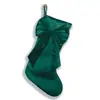 Meias de Natal transfronteiriças com laços, meias para pendurar na decoração da lareira, decorações de Natal de veludo, sacolas de presente de veludo, sacolas de doces