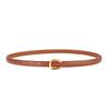 Cinturón nuevo para mujer, textura suave, hebilla sencilla e informal, fino, de cuero, para traje, pantalones, falda, cinturón decorativo.