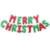 Juego de letras navideñas de 16 pulgadas Decoración de fiesta Feliz Navidad Globo de aluminio rojo verde navideño