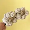 Pinza de Plátano de Flor de Hilo Vintage, Pinza Vertical para Mujer, Pinza de Garra para Cola de Caballo Alta en la Parte Posterior de la Cabeza de Otoño e Invierno, Pinza de Pelo Elegante Versátil