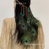 Diadema de Estilo Étnico con Plumas de Pavo Real, Accesorio para el Cabello Bohemio, Popular Accesorio para el Cabello Hecho a Mano para Atracciones Turísticas