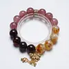 [Dulce de Condensación Cristal de Baya] Pulsera de Cristal Amarillo Natural Torre de Cristal para Mujer Más Fácil de Combinar Pulsera de Moda Lepidolita Venta al por Mayor