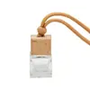Frasco Vazio Quadrado com Tampa de Contas de 8ml para Aromaterapia, Frasco Difusor de Óleo Essencial para Carro, Pingente de Decoração para Carro Frasco para Recarga de Perfume