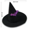Sombrero de Bruja para Mascota de Halloween Transfronterizo Tela No Tejida Creativo Novedoso Sombrero para Perro Sombrero Decorativo de Mascota para Halloween