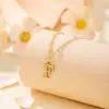 Colar Transfronteiriço com Pingentes de Letra P de Nicho Abc, Simples e Versátil, Luxo Leve com Sensação de Alta Qualidade, Corrente para Clavícula para Mulheres, Atacado do Fabricante