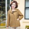 Chaqueta de Otoño para Mamá de Mediana Edad Moda Nuevo Estilo Gabardina Elegante Delgada Talla Grande para Mujer Primavera y Otoño