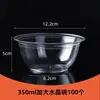 Tazones y Palillos Desechables de Cristal Espesos Transparentes de Plástico Duro Vasos, Platillos y Cucharas Tazones para Sopa Caseros Catering Vajilla de Aviación Mayoreo