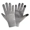 Guantes Táctiles Unilaterales para Hombre para Ciclismo, Antideslizantes, Forrados de Felpa, Engrosados, a Prueba de Frío, Cálidos, Impermeables, Cortavientos, a Prueba de Lluvia, de Dedos Completos
