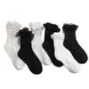Calcetines de Encaje Lolita Estilo Japonés de Verano para Mujer Blancos Media Pantorrilla para Mujer con Lazo Encaje Jk Delgados y Dulces