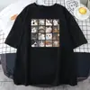 Camiseta Transfronteriza Aliexpress Estampado de Animal Perro Gato Mujer Verano Manga Corta Holgada Hip-Hop Streetwear Camiseta Mujer Harajuku Redonda