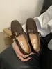 Sapatos Rasos Quadrados de Couro Estilo Britânico Pequenos Sapatos Femininos 2025 Nova Primavera Sapatos Pretos Sapatos Mary Jane Franceses