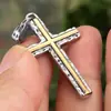 Joyería Cruz Espejo Europea y Americana Personalizada Retro Cruz Acero de Titanio Colgante para Hombre Venta al por Mayor
