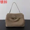 Bolsa Tote de Couro Bovino Fosco de Alto Brilho para Outono e Inverno para Mulheres, Bolsa de Ombro para o Dia a Dia de Grande Capacidade, Bolsa de Ombro de Couro Genuíno de Alta Qualidade