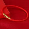 Pulseira de Cordão de Couro de Aço Inoxidável 3,0mm Fivela Resistente ao Desgaste Cordão de Couro Pendurado Fecho de Pressão Usável Ouro Duro Miçangas Cordão de Mão