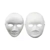 Máscara de Papel Machê Meio Rosto Rosto Inteiro Transfronteiriça Rosto de Mulher Homem Branco em Branco Festa à Fantasia Máscara para Olhos