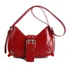 Bolsa de Selim Estilo Motociclista Tendência 2026 Nova Moda Hot Girl Bolsa Feminina Casual High-End para o Dia a Dia Bolsa Transversal Tendência