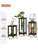 Estante para Flores Sala de Estar Estantería de Pie Almacenamiento Balcón Madera Maciza China Mesa para Flores Multi-Nivel Soporte para Macetas de Flores Suculentas