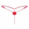 Comércio Exterior Europa e Estados Unidos Sexy Massagem de Pérolas Calcinha T Rosa Roupa Íntima em T Feminina Cintura Baixa Aberta Transparente Tentação Feminina 2143