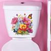 Decoración de Paredes para Baño y WC con Pegatinas Fun-M480 de Flores Florecientes y Mariposas Adhesivas Autoadhesivas Venta al por Mayor de Exportación