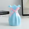Vaso de plástico macaron, inquebrável, adequado para decoração de pousada, uso doméstico, arranjo de flores, decoração de mesa de restaurante, vaso de cerâmica de imitação atacado