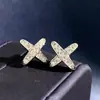 Transmisión en Vivo Popular Collar Clásico Seiko con Letra X para Mujer Estilo Coreano Simple Diamante Cruz Colgante en Inglés Collar para Clavícula
