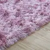 Alfombra de felpa de pelo largo teñida anudada transfronteriza gruesa de seda y lana, alfombrilla para sala de estar, dormitorio, alfombra de mesita de noche, venta al por mayor de fábrica