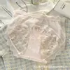 Ropa interior sin costuras para mujer de talla grande, estilo francés, ligera, lujosa, de malla de encaje, de cintura media, que se ajusta a la cadera, con un diseño delicado y transparente, que ofrece una sensación cómoda, transpirable y amigable con la piel.