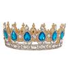 Corona Redonda Barroca Retro de Estilo Europeo Color Clásico Show Corona de Reina Boda Novia Vestido de Novia Joyería para la Cabeza