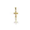 Pingente cruz simples comércio exterior AliExpress não desbota Europa e Estados Unidos retrô titânio aço inoxidável banhado a ouro 24k